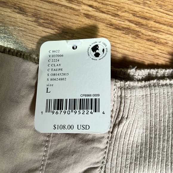 Free People Movement Mesmerize Me Pants light tan size large.  A548 - Picture 7 of 9